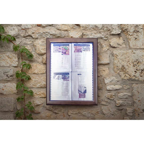 CLASSIC information display in dark brown