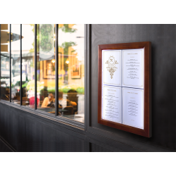 CLASSIC information display in dark brown