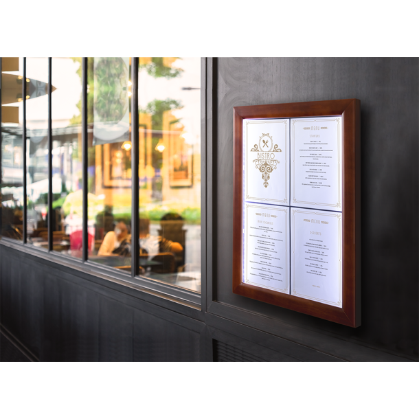 CLASSIC information display in dark brown