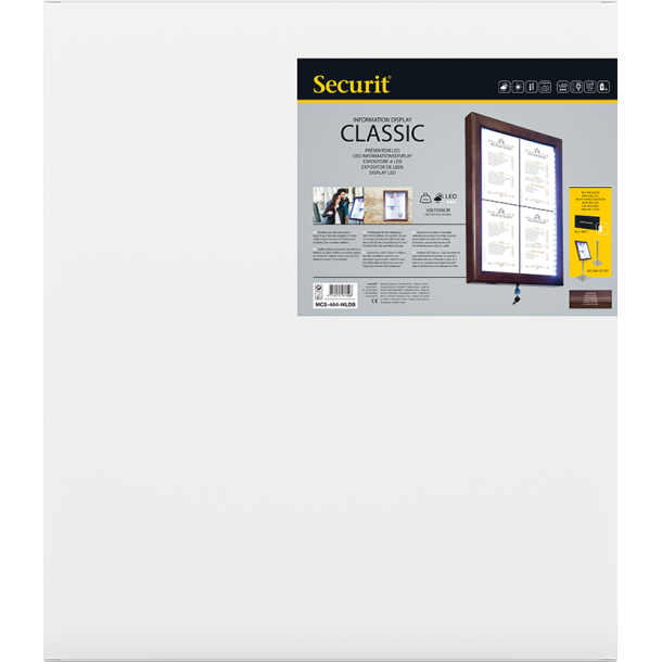 CLASSIC information display in dark brown