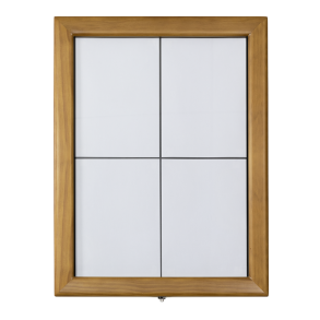 Klassisk informationsskärm i teak