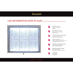 6xA4 COATED STEEL illuminated information display
