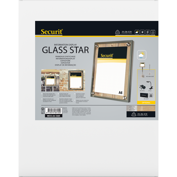 1xA4 GLASS STAR informationsdisplay eg