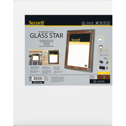 1xA4 GLASS STAR information display walnut
