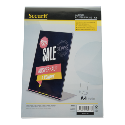 L-formet A4 acrylic display frame