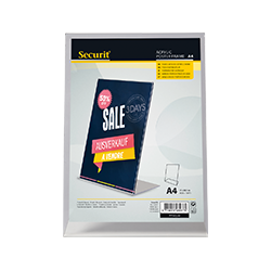 L-formet A4 acrylic display frame