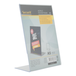 L-shaped A5 display frame in acrylic