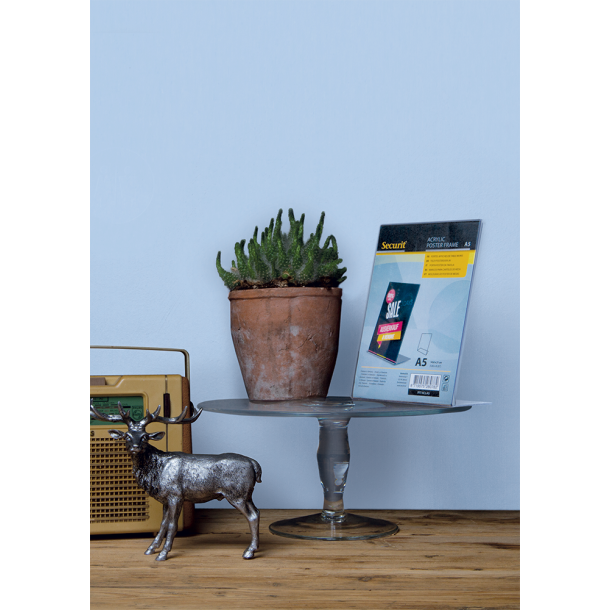 L-shaped A5 display frame in acrylic