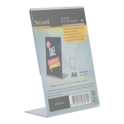 L-shaped A6 display frame in acrylic