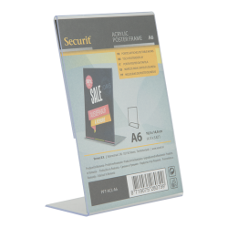 L-shaped A6 display frame in acrylic