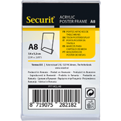 L-formet A8 display ramme i akryl