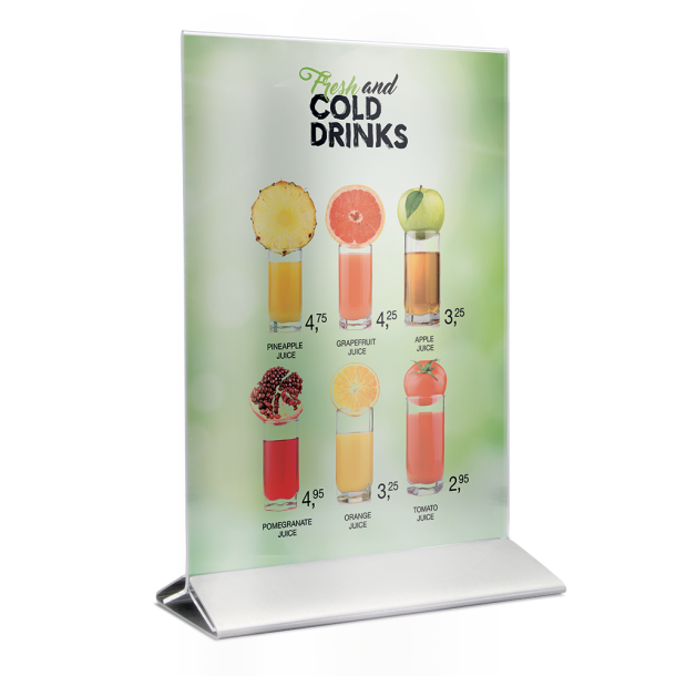 A4 display frame in stainless steel