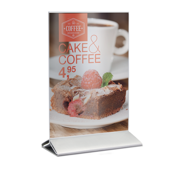 A5 display frame in stainless steel