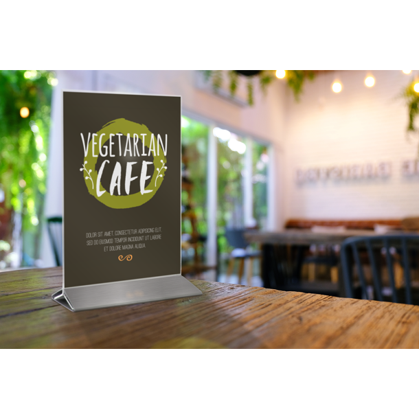 A5 display frame in stainless steel