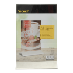 A5 display frame in stainless steel