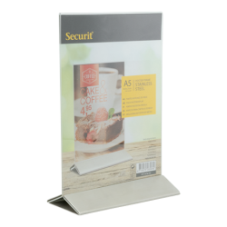 A5 display frame in stainless steel