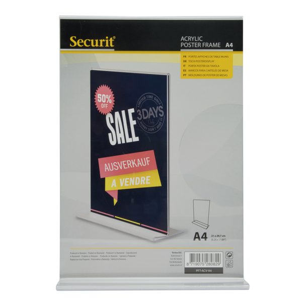 A4 acrylic display frame