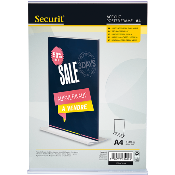 A4 acrylic display frame
