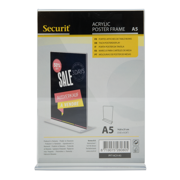 A5 acrylic display frame