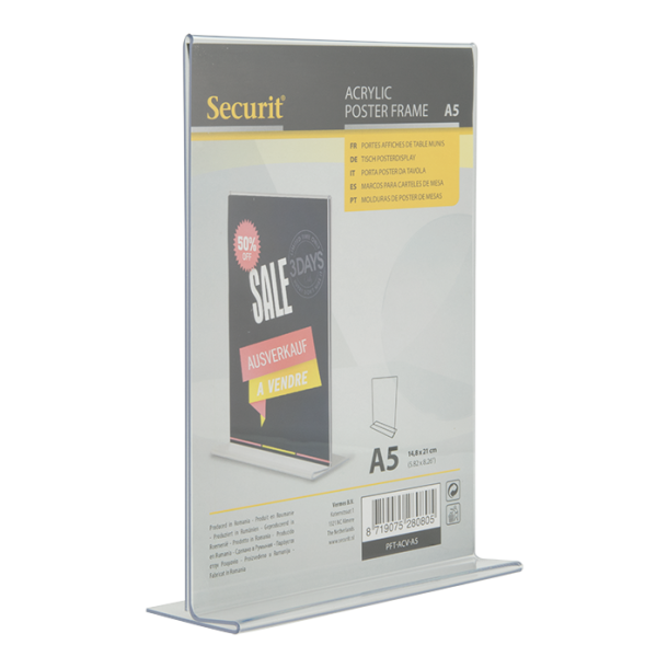 A5 acrylic display frame