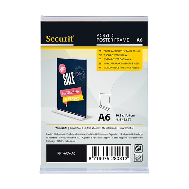 A6 display frame in acrylic