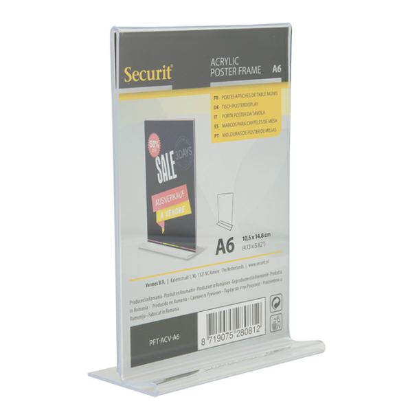 A6 display frame in acrylic