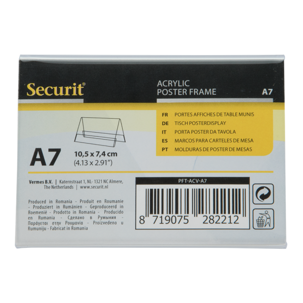 A7 acrylic display frame