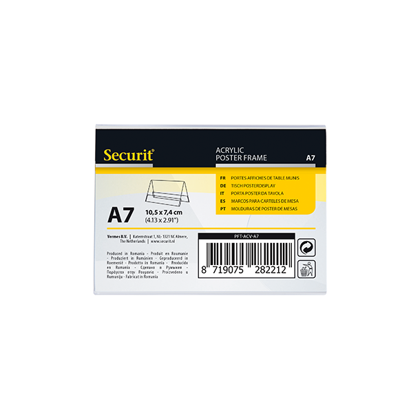 A7 acrylic display frame