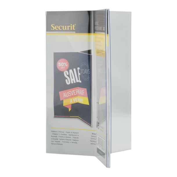 Y-shaped A5 display frame in acrylic