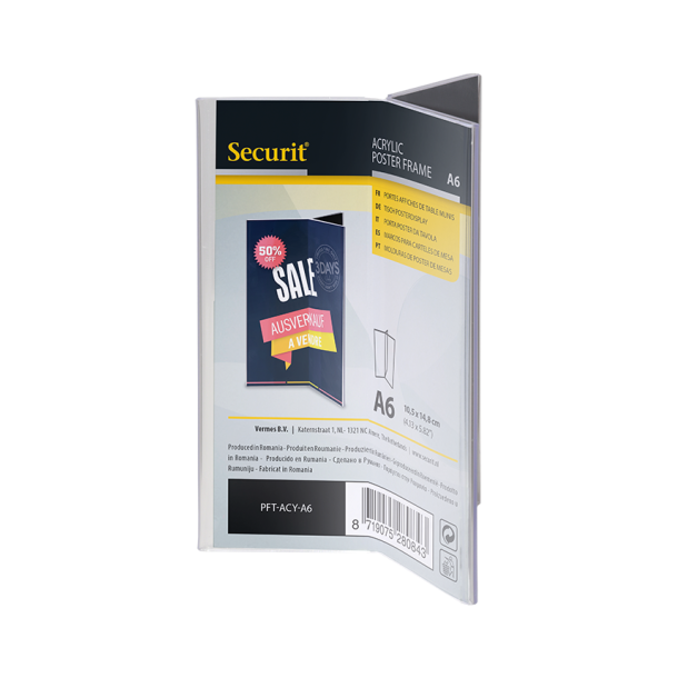 Y-formet A6 acrylic display frame