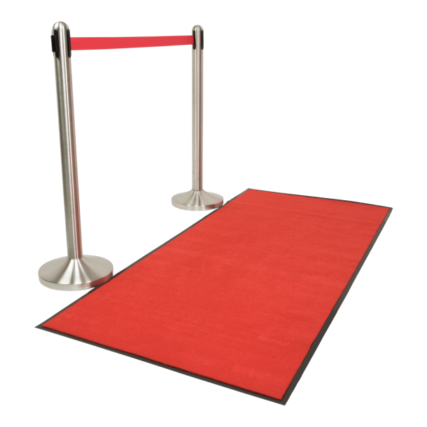 Non-slip carpet red
