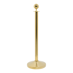 Classic Gold barrier post on foot stainless steel