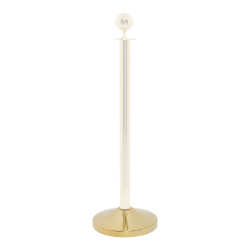 Classic Gold barrier post on foot stainless steel