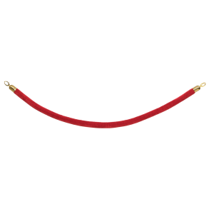 Classic Gold velvet rope red with steel click lock
