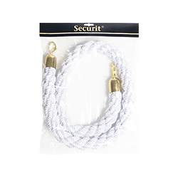 Classic Gold reb hvid med klikls i rustfrit stl