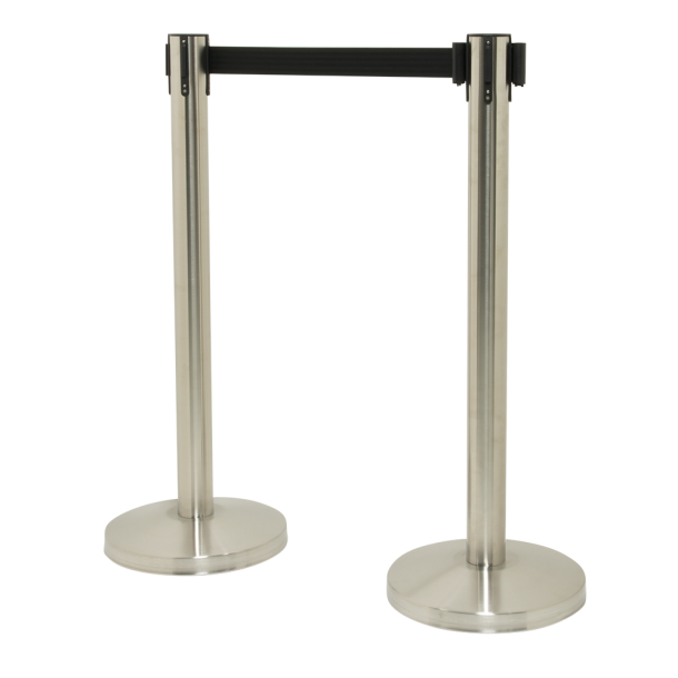 Barrier set Budget in brushed stainless steel