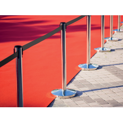 Barrier set Budget in brushed stainless steel