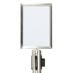 Top sign A4 in steel for barrier post