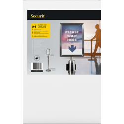 Top sign A4 in steel for barrier post