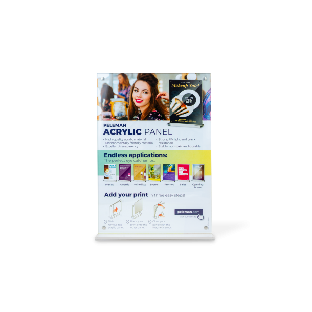 Peleman A4 acrylic panel with magnetic closure